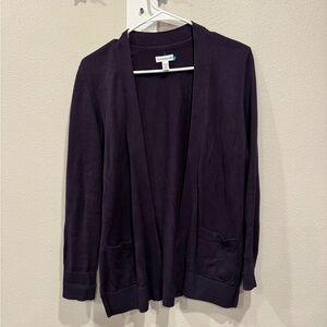 Croft & Barrow Women's Plum Cardigan Sweater Petite Small